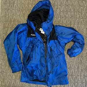 Columbia Omni Tech Men’s Size Small Blue Rain Jacket Vintage